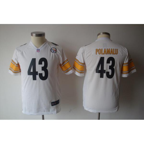Pittsburgh43 Troy Polamalu Youth Football Jersey 