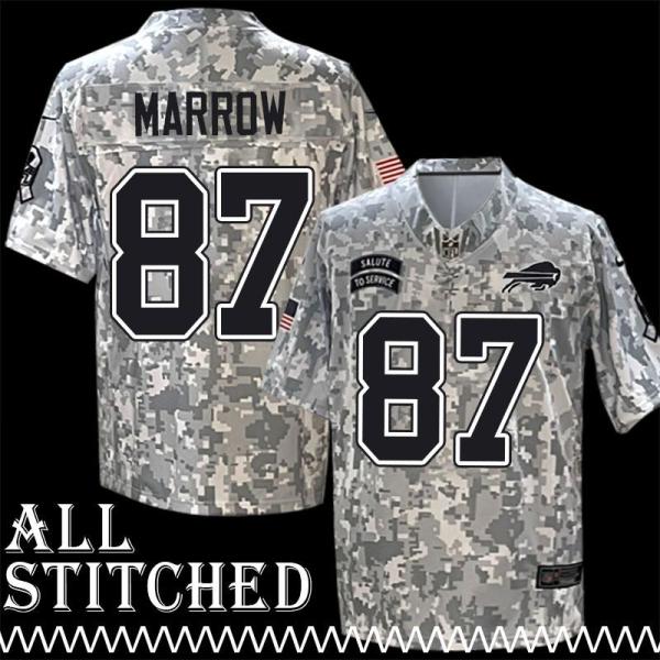 Vince Marrow Jersey Buffalo Bills #87 2024 Salute to Service Camo