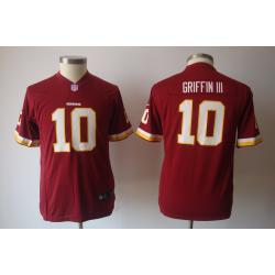 [NEW] Robert Griffin III Youth Football Jersey -#10 Washington Youth Jerseys (Red)