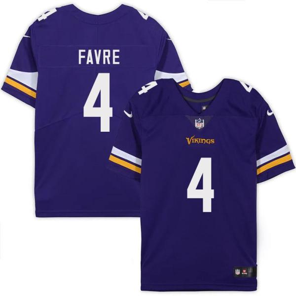 Minnesota Vikings #4 Brett Favre Purple Home Jersey