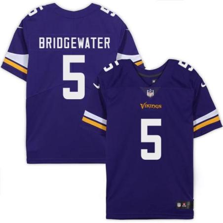 Minnesota Vikings #5 Teddy Bridgewater Purple Home Jersey