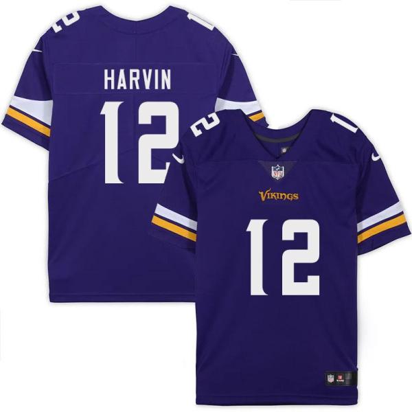 Minnesota Vikings #12 Percy Harvin Purple Home Jersey