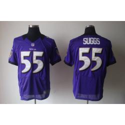 [NEW,Elite] Terrell Suggs Football Jersey -Baltimore #55 NEW Football Jersey(Purple)