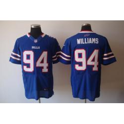 [NEW,Elite] Mario Williams Football Jersey -Buffalo #94 NEW Football Jersey(Blue)