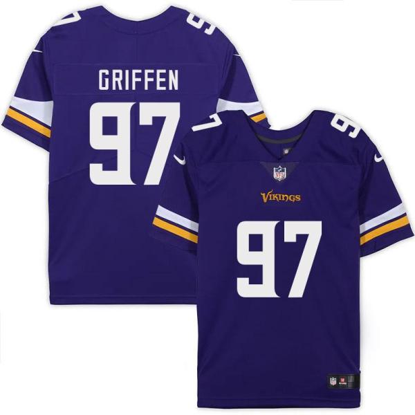 Minnesota Vikings #97 Everson Griffen Purple Home Jersey