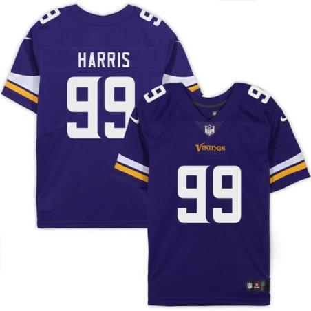 Minnesota Vikings #99 James Harris Purple Home Jersey