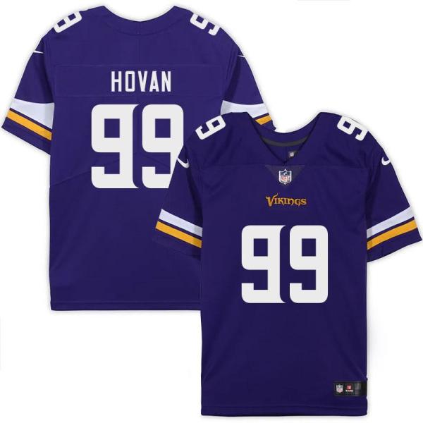 Minnesota Vikings #99 Chris Hovan Purple Home Jersey