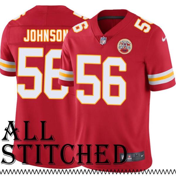 Red Home Derrick Johnson Kansas City Chiefs Jersey #56