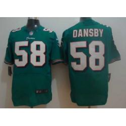 [NEW,Elite] Karlos Dansby Football Jersey -Miami #58 NEW Football Jersey(Green)