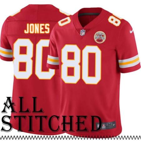 Red Home Fred Jones Kansas City Chiefs Jersey #80