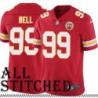 Red Home Mike Bell Kansas City Chiefs Jersey #99