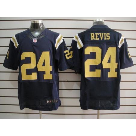 [NEW,Elite] Darrelle Revis Football Jersey -NY-J #24 NEW Football Jersey(Blue Alternate)