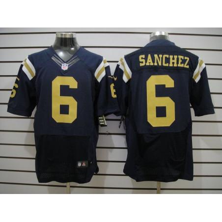 [NEW,Elite] Mark Sanchez Football Jersey -NY-J #6 NEW Football Jersey(Blue Alternate)