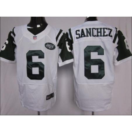 [NEW,Elite] Mark Sanchez Football Jersey -NY-J #6 NEW Football Jersey(White)