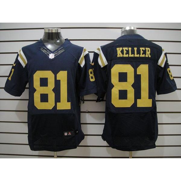 [NEW,Elite] Dustin Keller Football Jersey -NY-J #81 NEW Football Jersey(Blue Alternate)