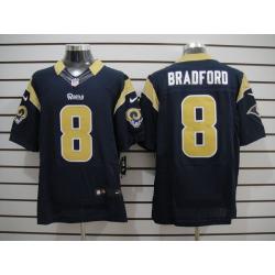 [NEW,Elite] Sam Bradford Football Jersey -St. Louis  #8 NEW Football Jersey(Blue)