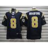 [NEW,Elite] Sam Bradford Football Jersey -St. Louis  #8 NEW Football Jersey(Blue)