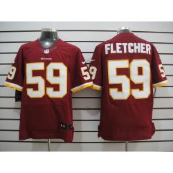 [NEW,Elite] London Fletcher Football Jersey -Washington #59 NEW Football Jersey(Red)