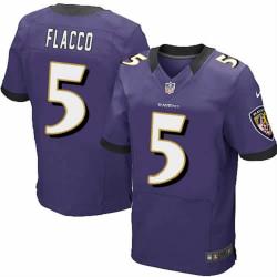 [NEW,Elite] Joe Flacco Football Jersey -Baltimore #5 NEW Football Jersey(Purple)