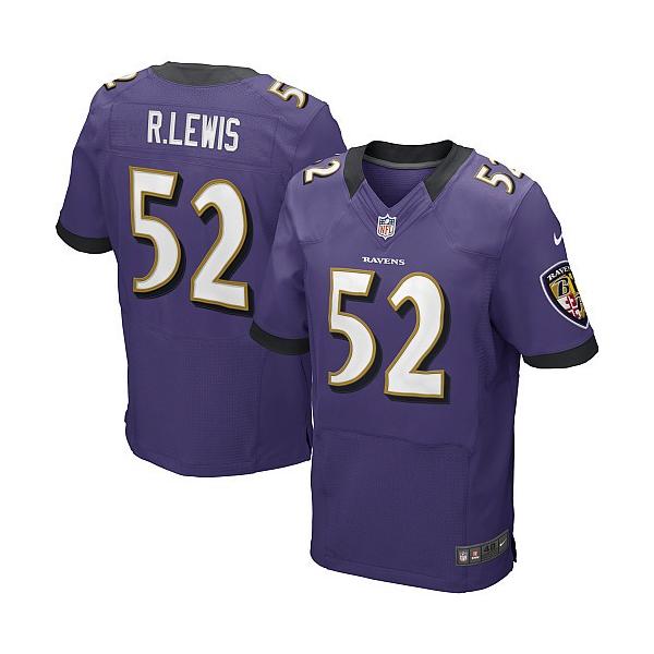 [NEW,Elite] Ray Lewis Football Jersey -Baltimore #52 NEW Football Jersey(Purple)