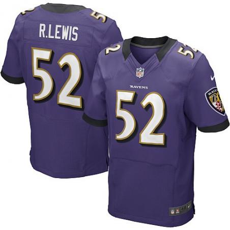 [NEW,Elite] Ray Lewis Football Jersey -Baltimore #52 NEW Football Jersey(Purple)