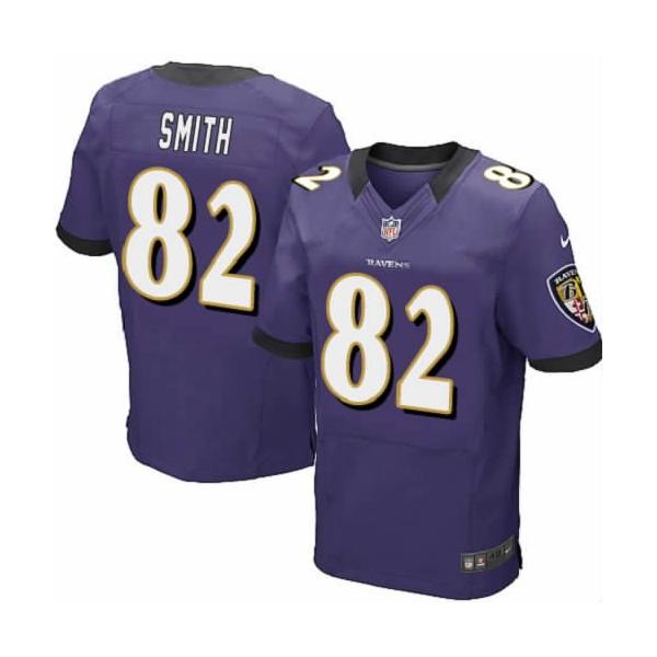 [NEW,Elite] Torrey Smith Football Jersey -Baltimore #82 NEW Football Jersey(Purple)