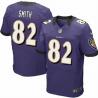 [NEW,Elite] Torrey Smith Football Jersey -Baltimore #82 NEW Football Jersey(Purple)