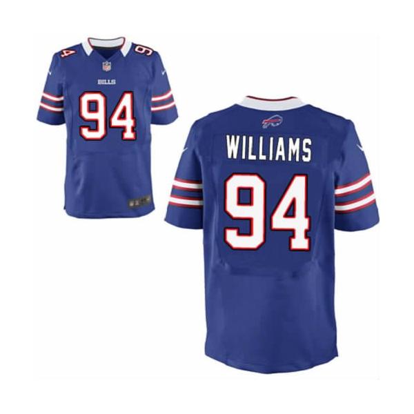 [NEW,Elite] Mario Williams Football Jersey -Buffalo #94 NEW Football Jersey(Blue)