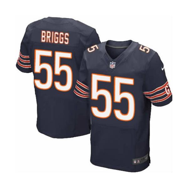 [NEW,Elite] Lance Briggs Football Jersey -Chicago #55 NEW Football Jersey(Blue)