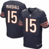 [NEW,Elite] Brandon Marshall Football Jersey -Chicago #15 NEW Football Jersey(Blue)