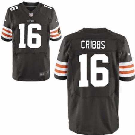 [NEW,Elite] Josh Cribbs Football Jersey -Cleveland #16 NEW Football Jersey(Brown)