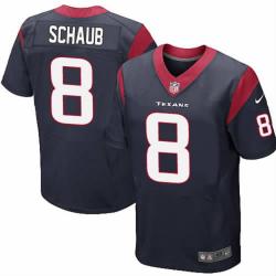 [NEW,Elite] Matt Schaub Football Jersey -Houston #8 NEW Football Jersey(Blue)