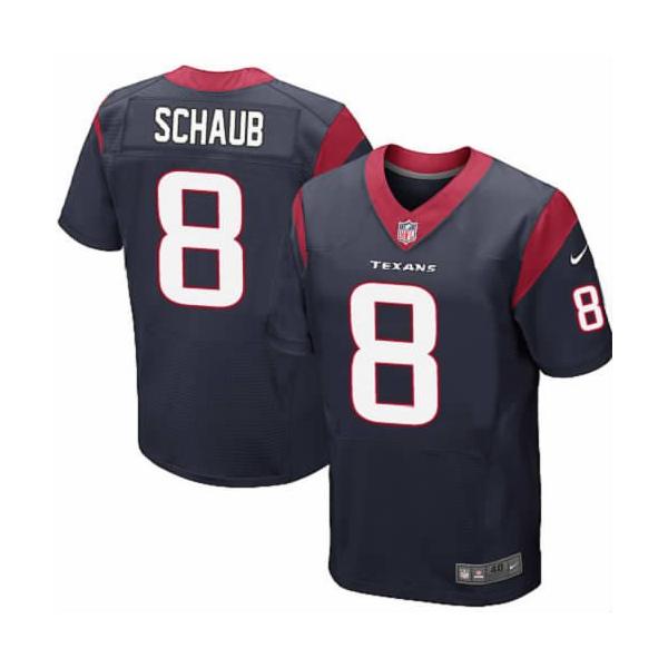 [NEW,Elite] Matt Schaub Football Jersey -Houston #8 NEW Football Jersey(Blue)