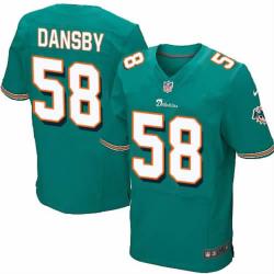 [NEW,Elite] Karlos Dansby Football Jersey -Miami #58 NEW Football Jersey(Green)