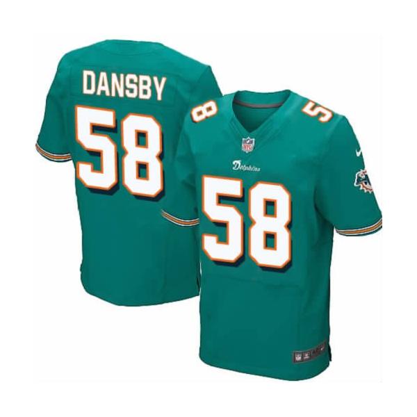 [NEW,Elite] Karlos Dansby Football Jersey -Miami #58 NEW Football Jersey(Green)