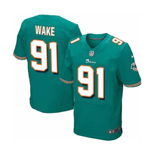 [NEW,Elite] Cameron Wake Football Jersey -Miami #91 NEW Football Jersey(Green)