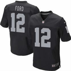 [NEW,Elite] Jacoby Ford Football Jersey -Oakland #12 NEW Football Jersey(Black)