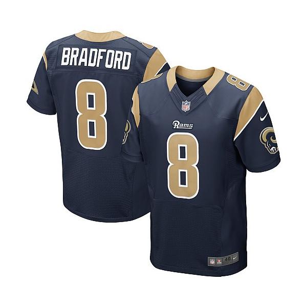 [NEW,Elite] Sam Bradford Football Jersey -St. Louis  #8 NEW Football Jersey(Blue)