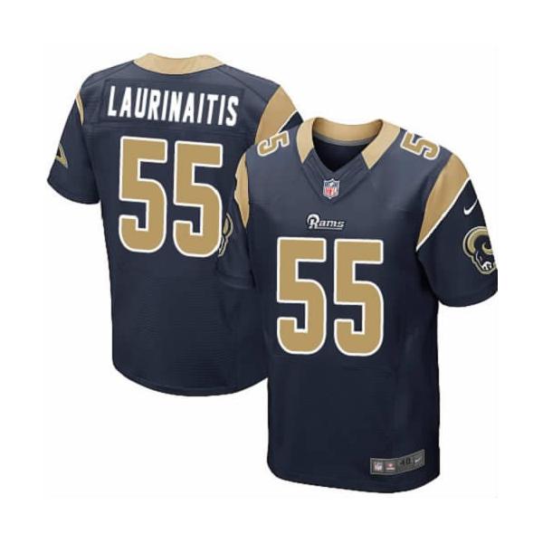 [NEW,Elite] James Laurinaitis Football Jersey -St. Louis  #55 NEW Football Jersey(Blue)