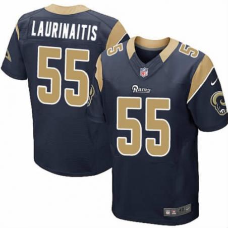 [NEW,Elite] James Laurinaitis Football Jersey -St. Louis  #55 NEW Football Jersey(Blue)