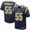 [NEW,Elite] James Laurinaitis Football Jersey -St. Louis  #55 NEW Football Jersey(Blue)