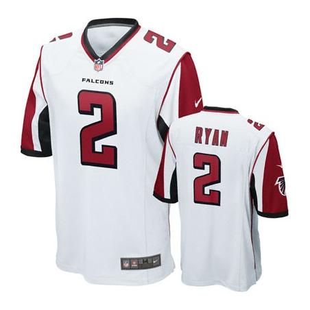 [NEW,Game] Matt Ryan Football Jersey -Atlanta #2 FOOTBALL Jerseys(White)