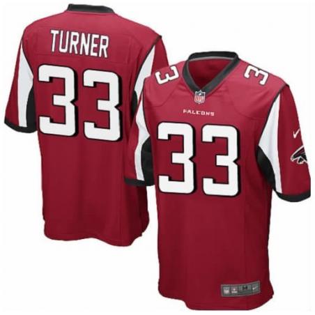 [Game]Atlanta #33 Michael Turner Football Jersey(Red)