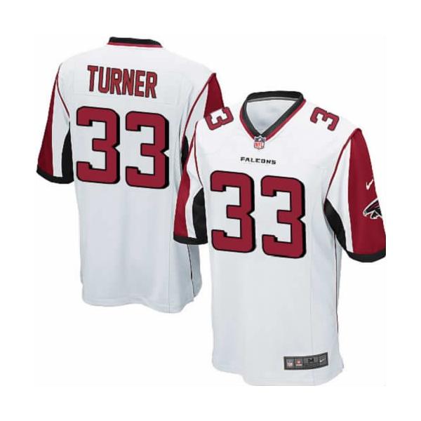 [NEW,Game] Michael Turner Football Jersey -Atlanta #33 FOOTBALL Jerseys(White)