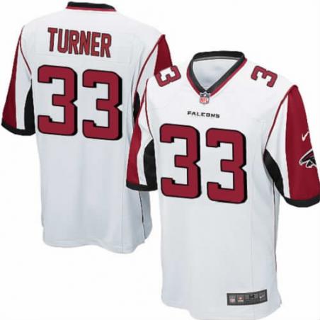 [NEW,Game] Michael Turner Football Jersey -Atlanta #33 FOOTBALL Jerseys(White)