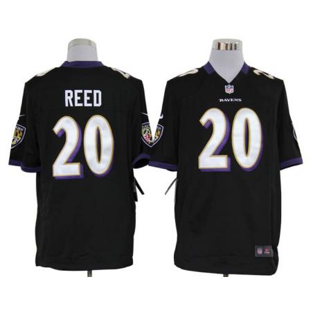 [NEW,Game] Ed Reed Football Jersey -Baltimore #20 FOOTBALL Jerseys(Black)