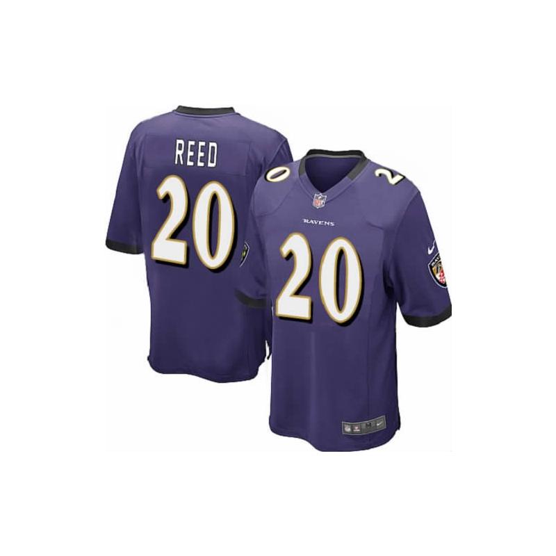 [NEW,Game] Ed Reed Football Jersey -Baltimore #20 FOOTBALL Jerseys(Purple)