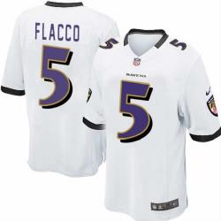 [NEW,Game] Joe Flacco Football Jersey -Baltimore #5 FOOTBALL Jerseys(White)