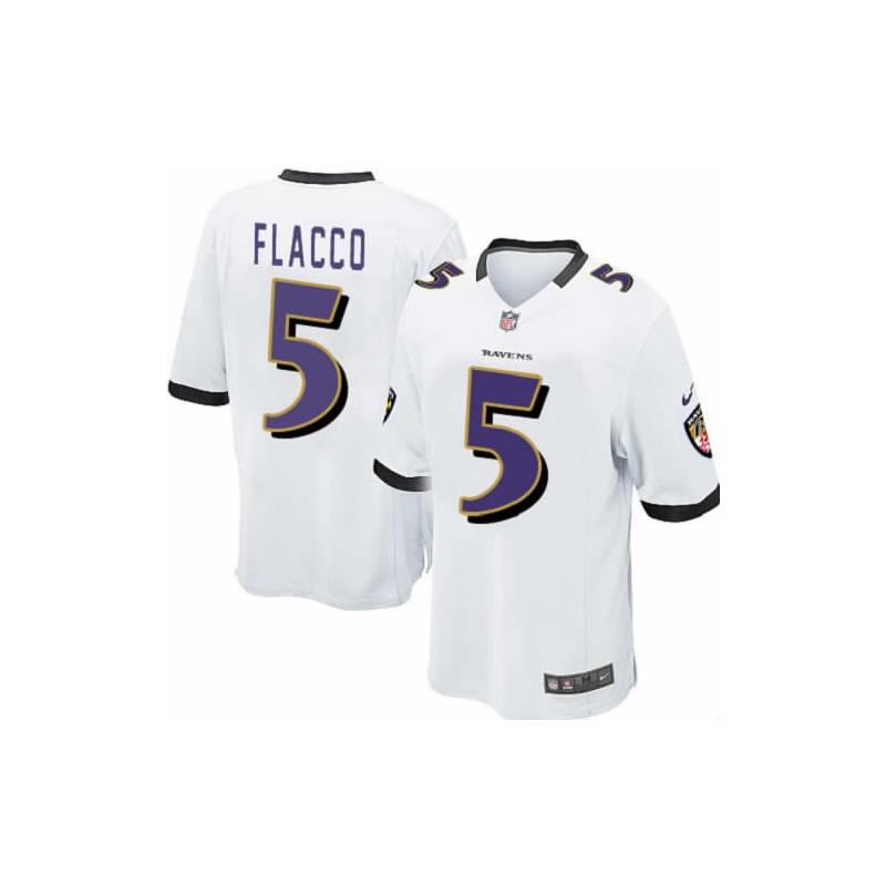 [NEW,Game] Joe Flacco Football Jersey -Baltimore #5 FOOTBALL Jerseys(White)