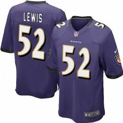 [NEW,Game] Ray Lewis Football Jersey -Baltimore #52 FOOTBALL Jerseys(Purple)